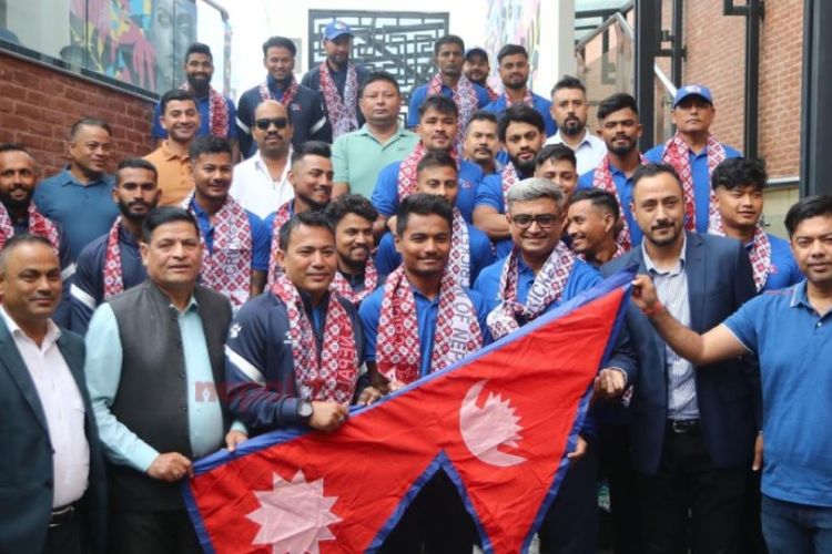एसियन गेम्समा सहभागी हुने नेपाली क्रिकेट टोलीको बिदाइ