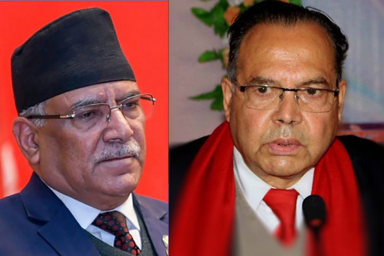 प्रधानमन्त्री दाहाल र नेता खनालबीच भेटवार्ता