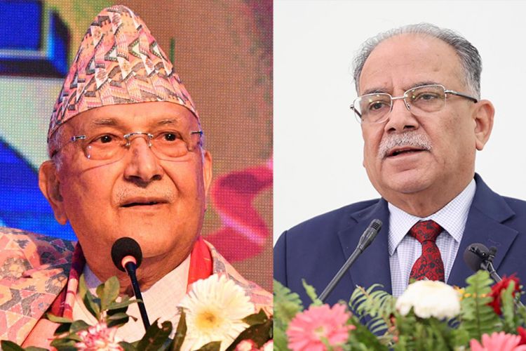 प्रधानमन्त्री प्रचण्ड र अध्यक्ष ओलीको एउटै स्वर–तत्काल कम्युनिष्ट एकता हुँदैन 