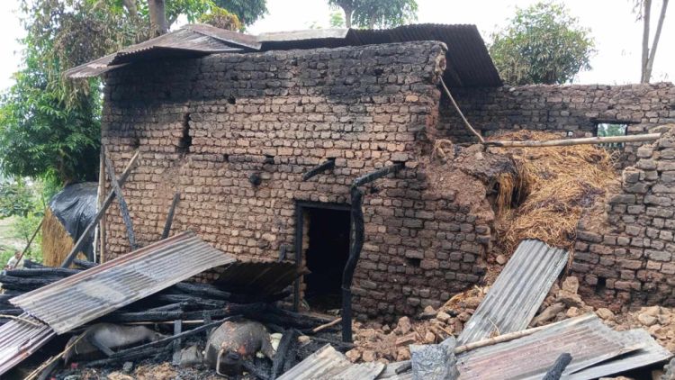दाङ र अछाममा चट्याङ पर्दा जले बस्तुभाउ