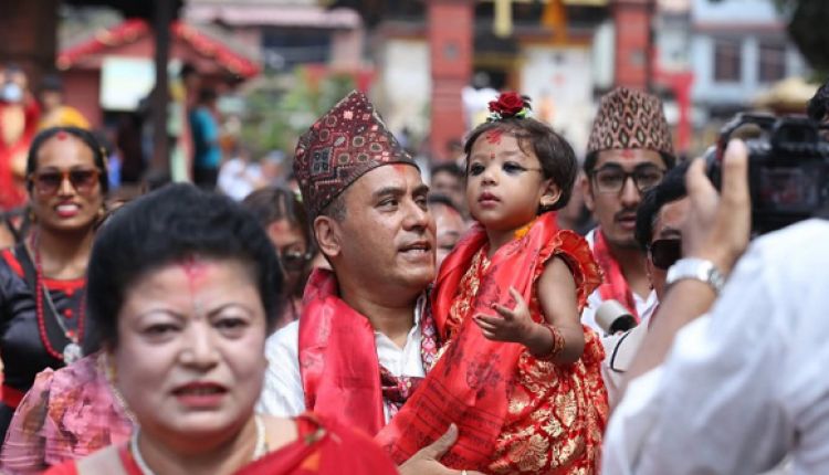 नयाँ जीवित देवी (कुमारी) विधिवत् रूपमा स्थापित