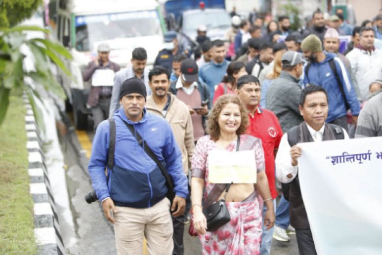 विश्व प्रेस स्वतन्त्रता दिवसको अवसरमा राजधानीमा प्रभातफेरी