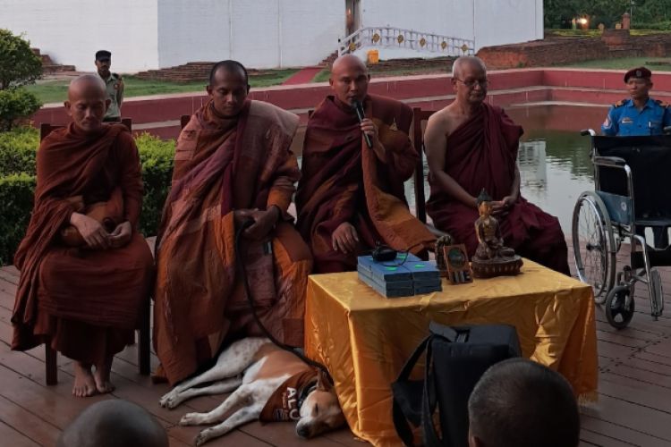 अलोका कुकुरसहितको ‘शान्ति पदयात्रा’ टोली लुम्बिनी दर्शन गरि आज काठमाडौं आउँदै