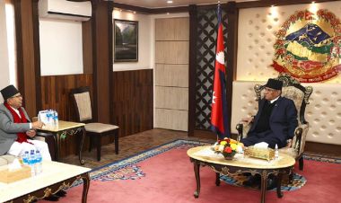 संसद बैठकअघि प्रधानमन्त्री र सभामुखबीच भेटवार्ता