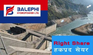 बलेफी हाइड्रोपावर लिमिटेडको ५० प्रतिशत हकप्रद सेयर संशोधन