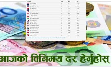आजको विदेशी मुद्राको विनिमय दर, घट्यो अमेरिकन डलरको भाउ