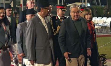 महासचिव गुटेरस नेपालमा, शीर्ष नेतासँग उनले आजै शिष्टाचार भेट गर्ने