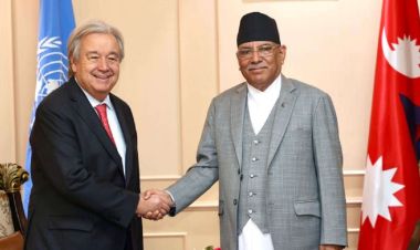 प्रधानमन्त्री दाहाल र संयुक्त राष्ट्र संघका महासचिवबीच भेटवार्ता