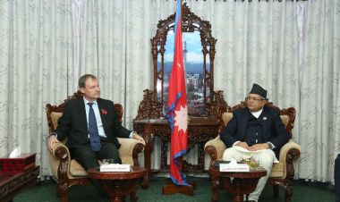 सभामुख घिमिरे र बेलायती राजदूत फेनबीच भेटवार्ता