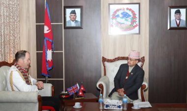 उपप्रधानमन्त्री खड्का र बेलायतका सेनाध्यक्षबीच शिष्टाचार भेटवार्ता