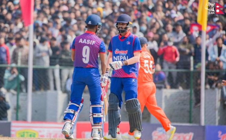 नेदरल्याण्ड्समाथि नेपाल विजयी, अनिल र आसिफको अर्धसतक 