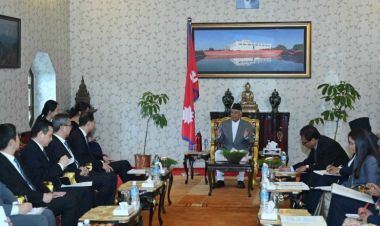 चीनका उपविदेशमन्त्री सुन वेइतोङले गरे राष्ट्रपतिसँग शिष्टाचार भेटवार्ता 